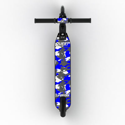 LIFERYDER QUEST Blue Storm adjustable height 2 wheel scooter extended view