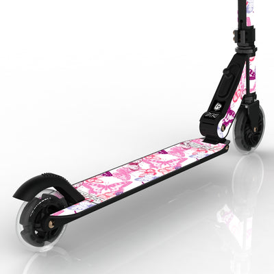 LIFERYDER QUEST Butterflies light-up LED wheels scooter detail