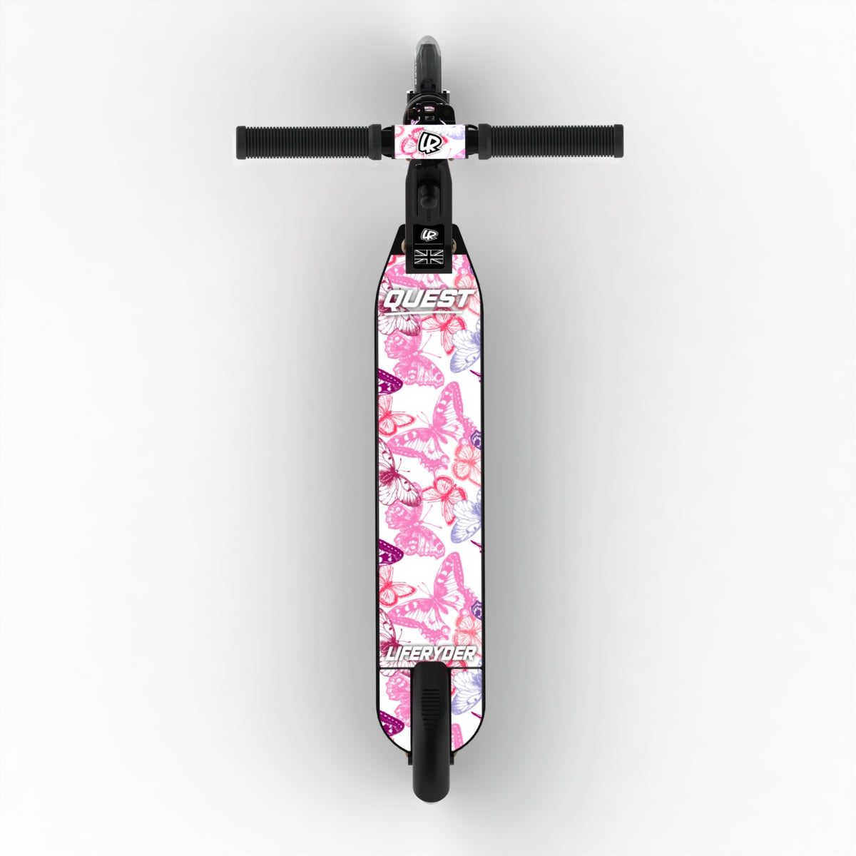 LIFERYDER QUEST Butterflies adjustable height 2 wheel scooter extended view