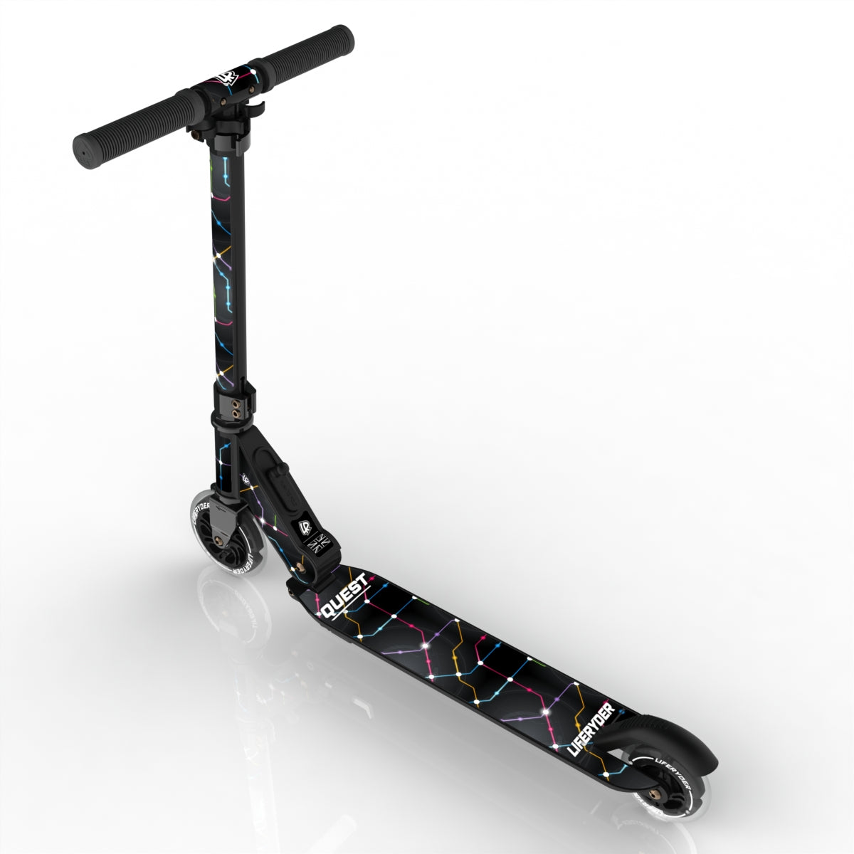 LIFERYDER QUEST Cyber Metro foldable 2 wheel scooter rear view
