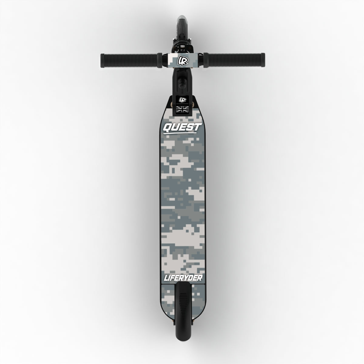 LIFERYDER QUEST Digital Camo adjustable height 2 wheel scooter extended view
