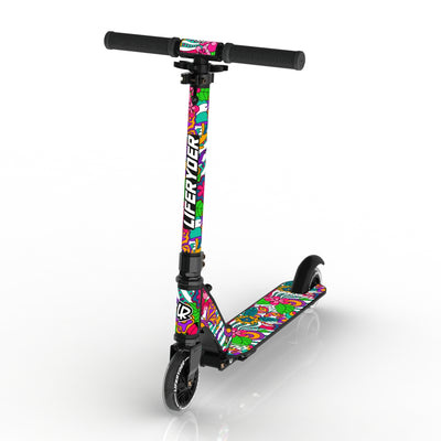 LIFERYDER QUEST Flower Power scooter sticker set preview