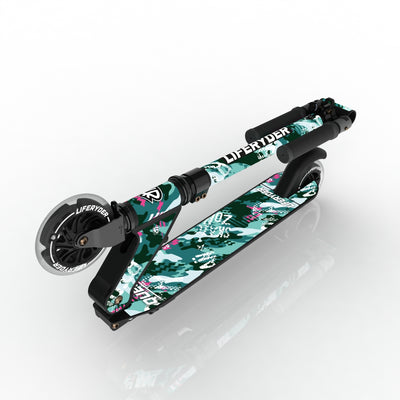 LIFERYDER QUEST Ghost Rider folding kids scooter folded view