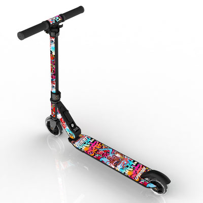 LIFERYDER QUEST Graffiti foldable 2 wheel scooter rear view