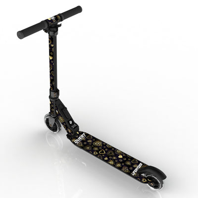 LIFERYDER QUEST Hearts of Gold foldable 2 wheel scooter rear view