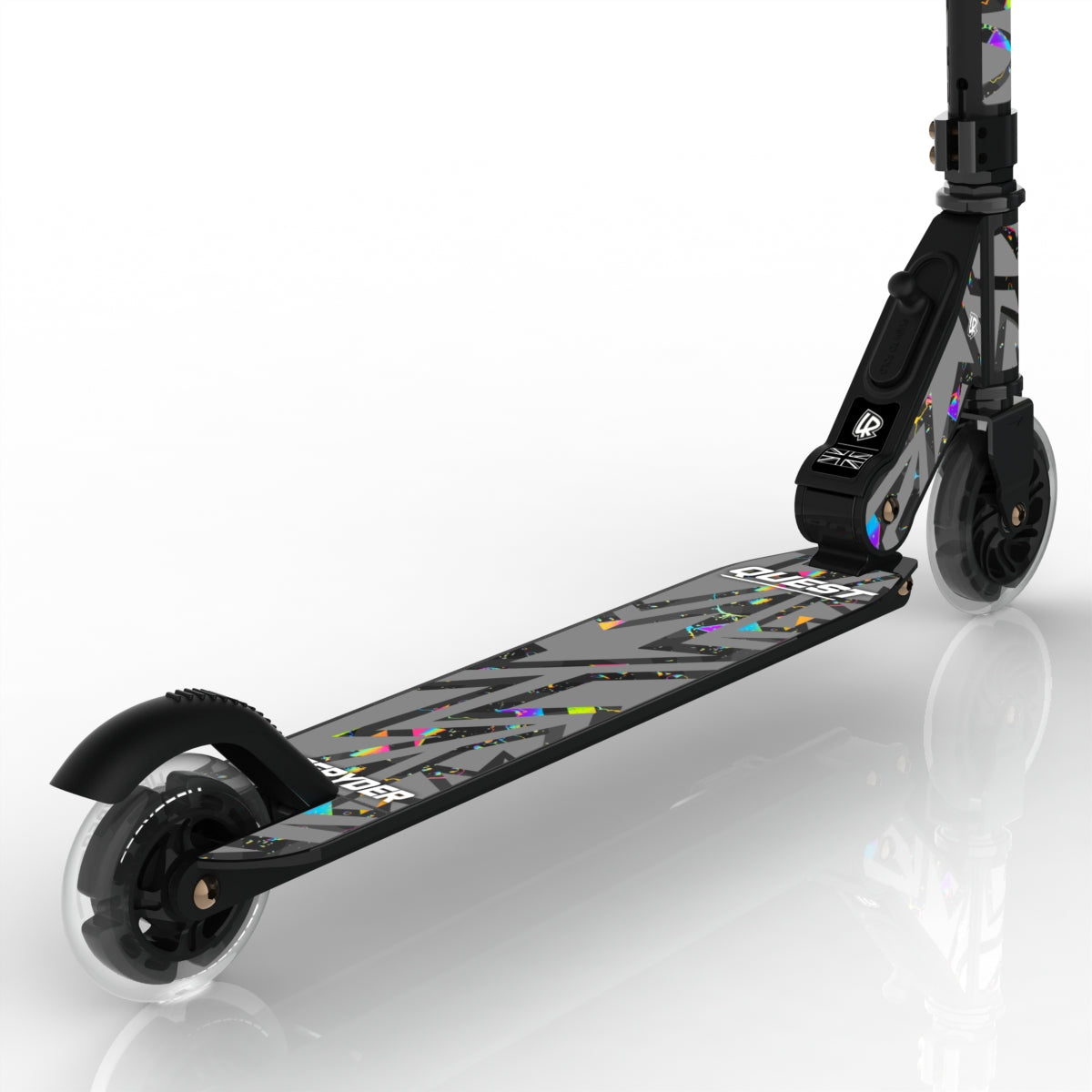 LIFERYDER QUEST Moonshine light-up LED wheels scooter detail
