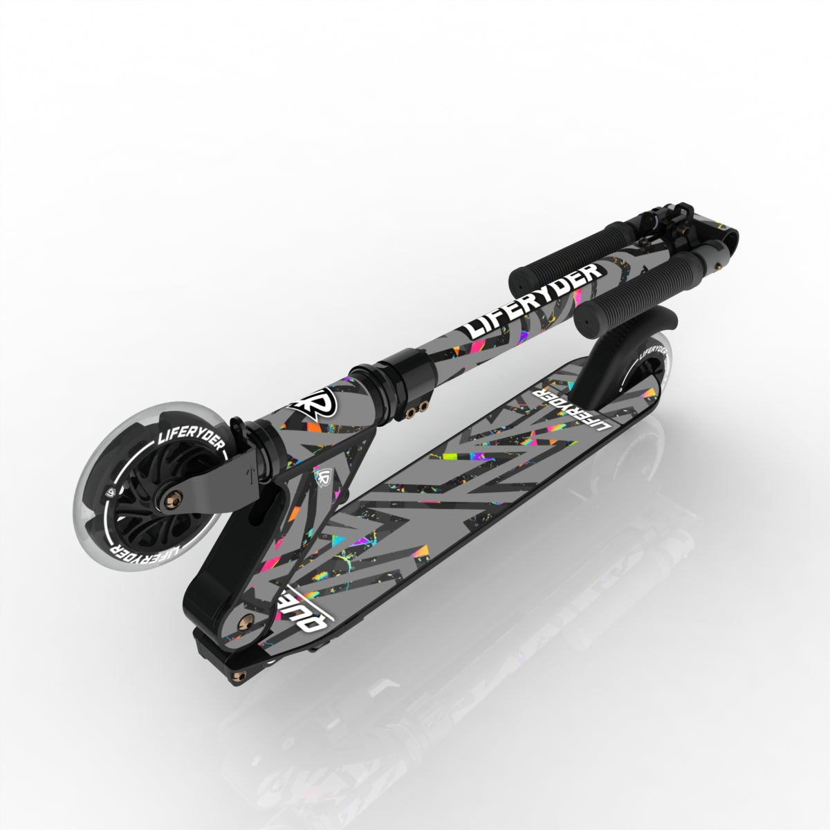 LIFERYDER QUEST Moonshine folding kids scooter folded view