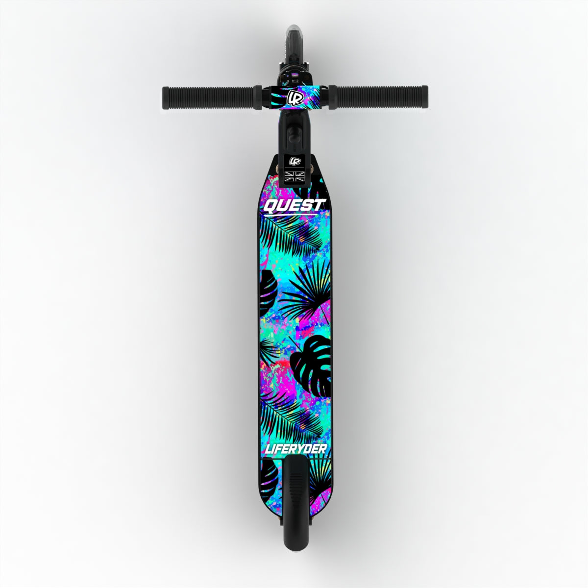 LIFERYDER QUEST Neon Palm adjustable height 2 wheel scooter extended view