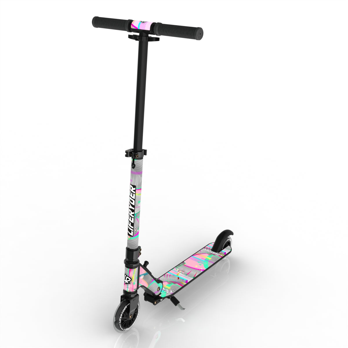 LIFERYDER QUEST Pink Glitch 2 wheel scooter product view
