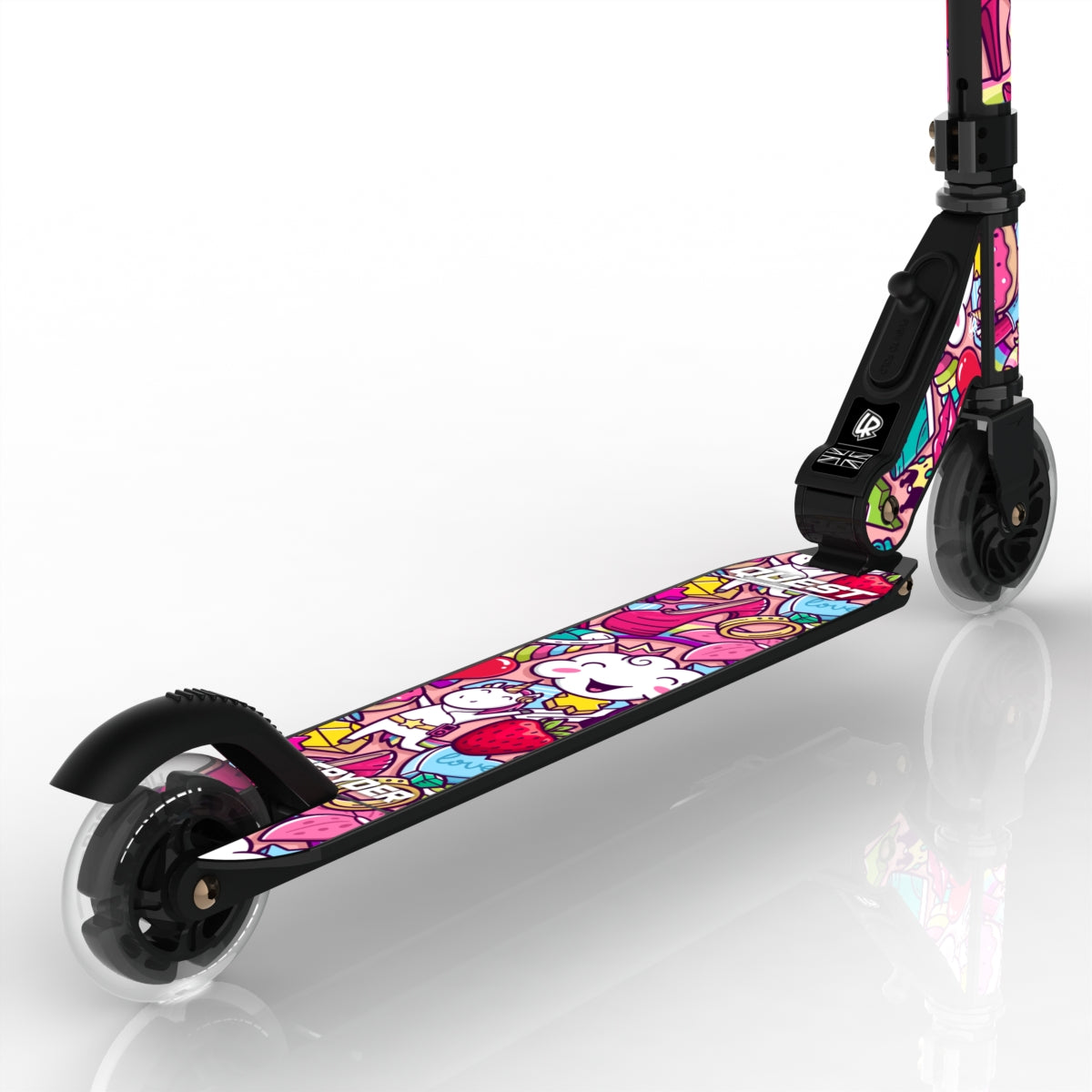 LIFERYDER QUEST Popkins light-up LED wheels scooter detail
