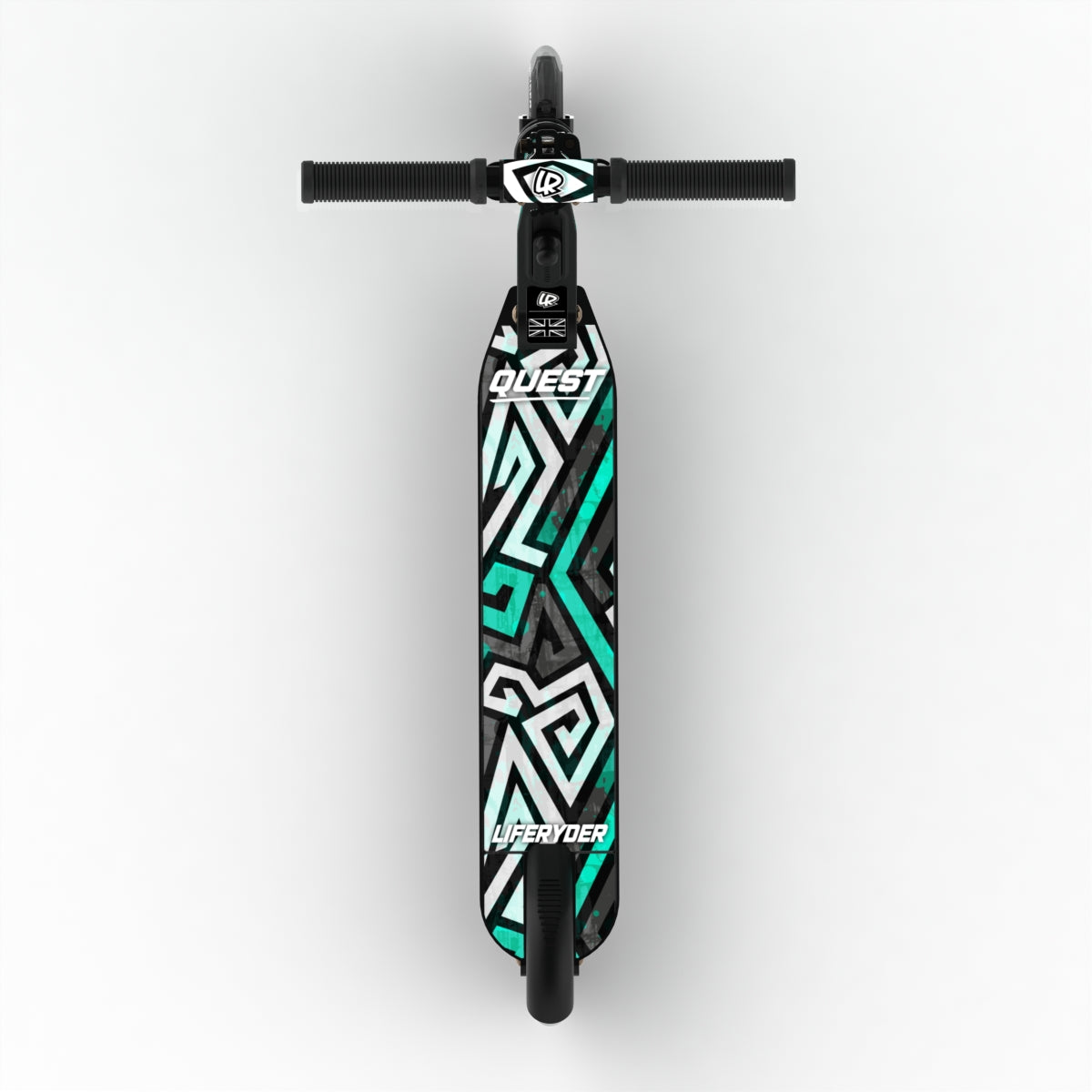 LIFERYDER QUEST Spearmint Maze adjustable height 2 wheel scooter extended view