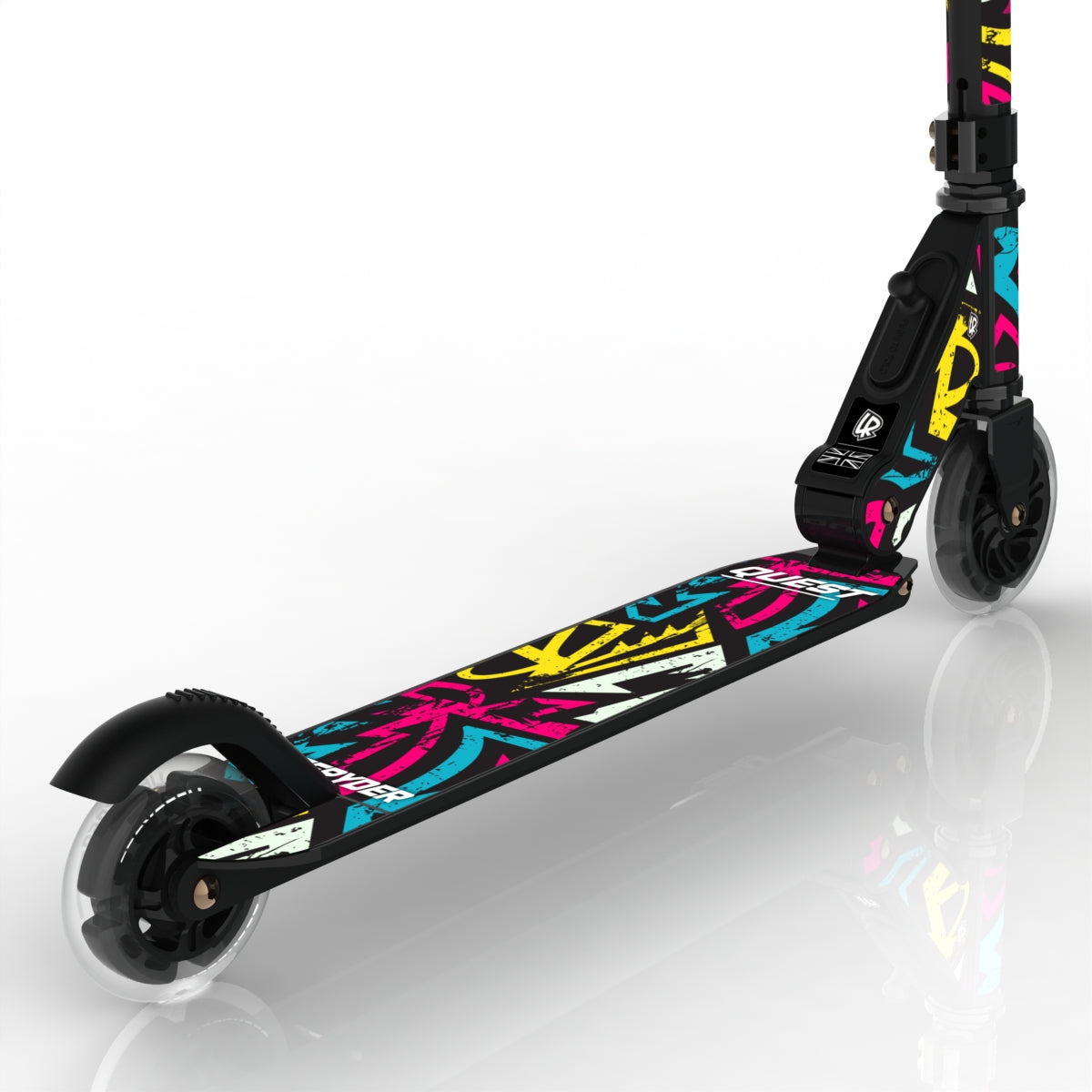 LIFERYDER QUEST Street Attack light-up LED wheels scooter detail