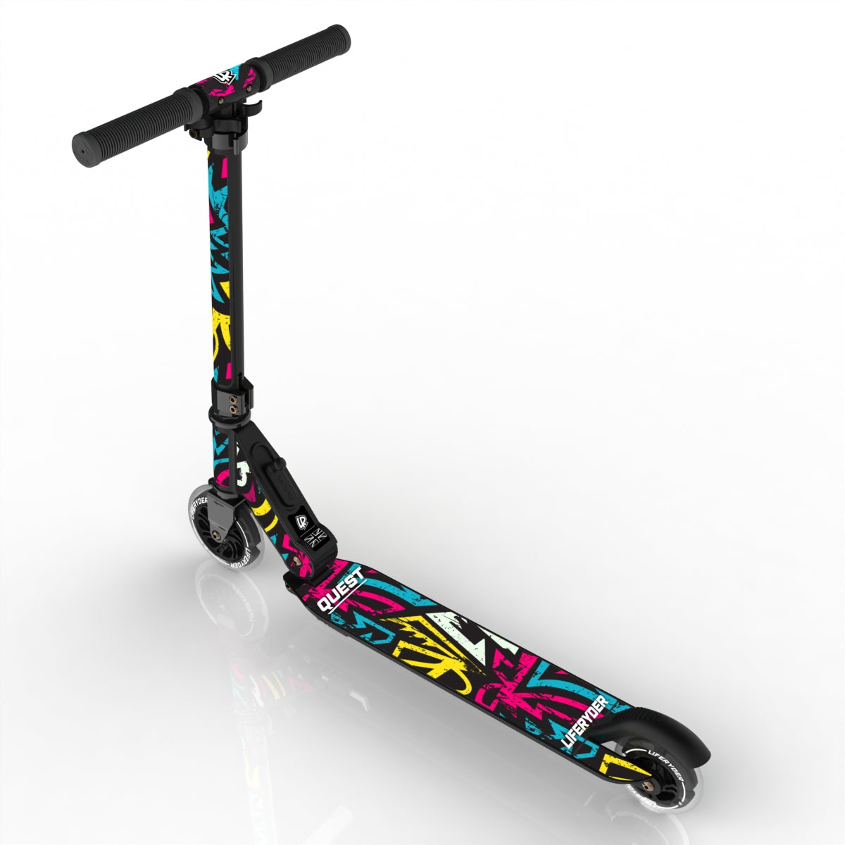 LIFERYDER QUEST Street Attack foldable 2 wheel scooter rear view