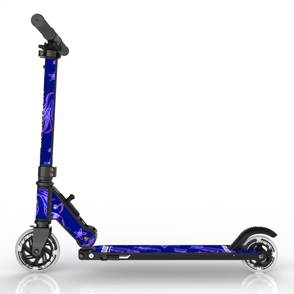 LIFERYDER QUEST Ultraviolet small wheel scooter side view