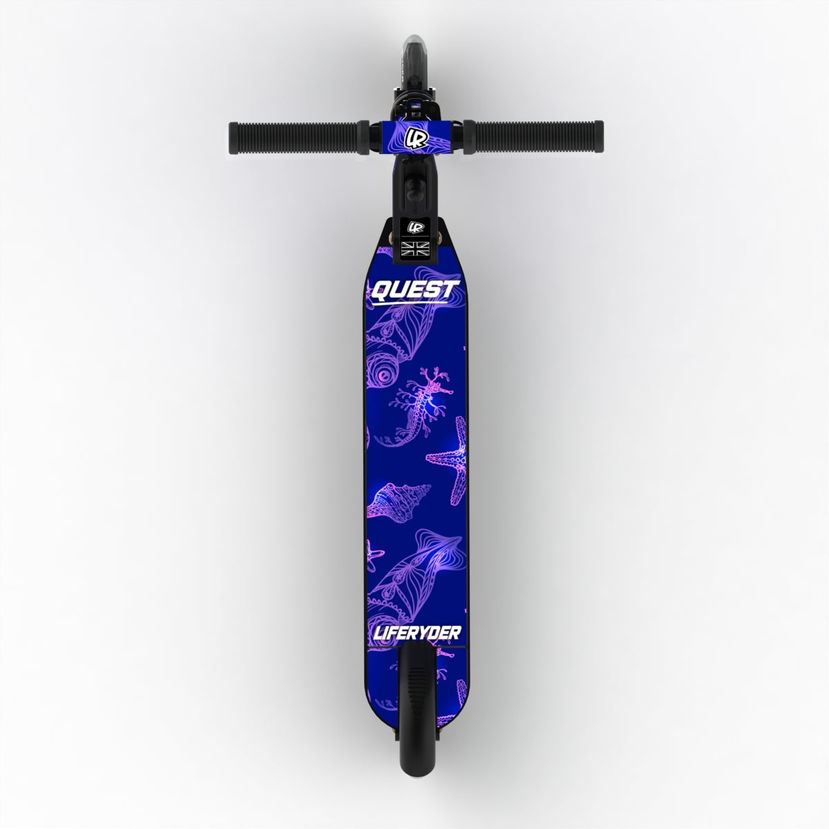 LIFERYDER QUEST Ultraviolet adjustable height 2 wheel scooter extended view