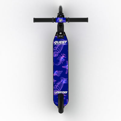 LIFERYDER QUEST Ultraviolet adjustable height 2 wheel scooter extended view