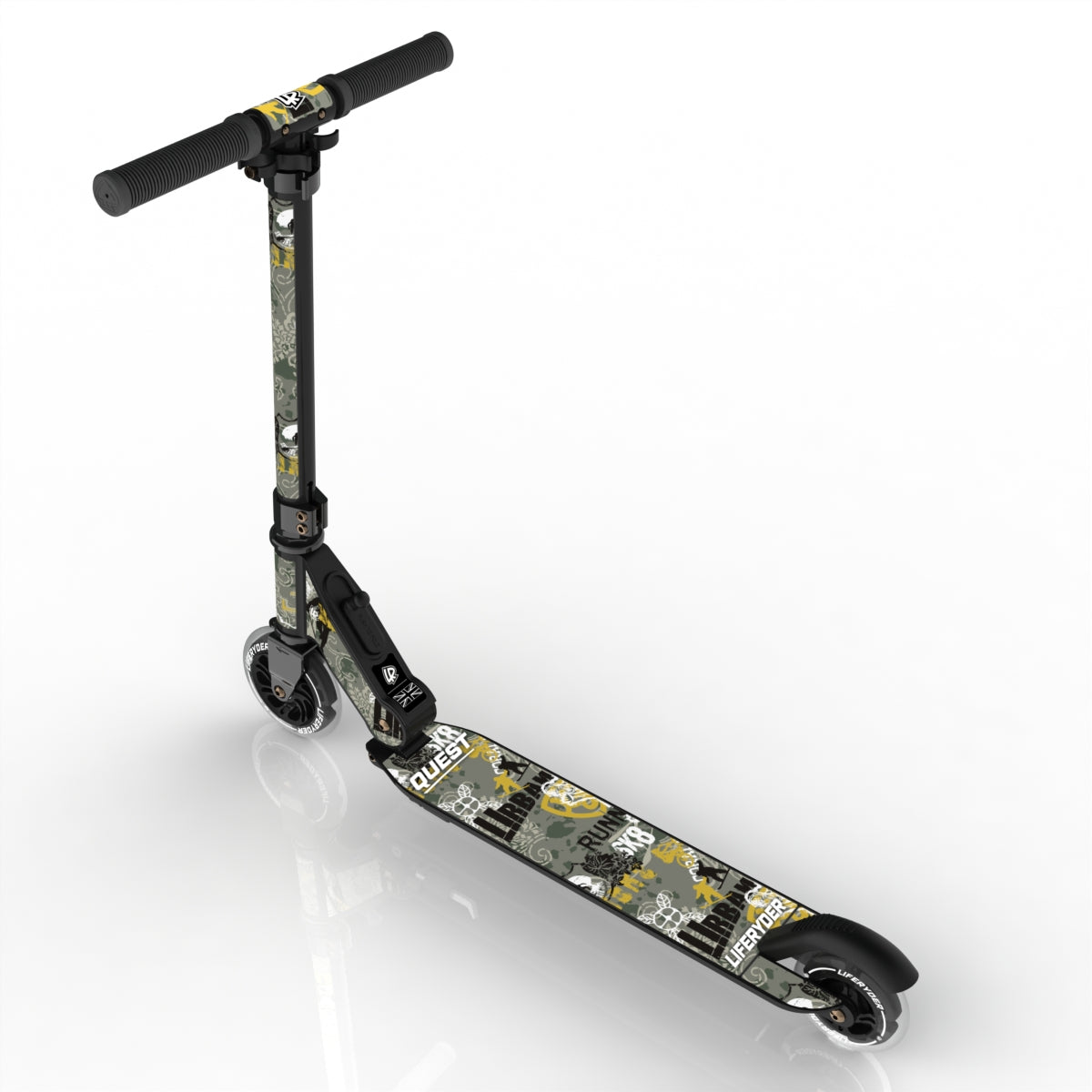 LIFERYDER QUEST Urban Sports foldable 2 wheel scooter rear view