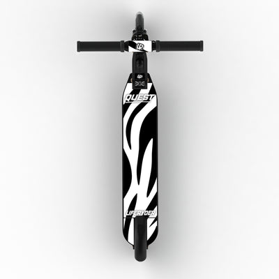 LIFERYDER QUEST Zebra Stripes adjustable height 2 wheel scooter extended view