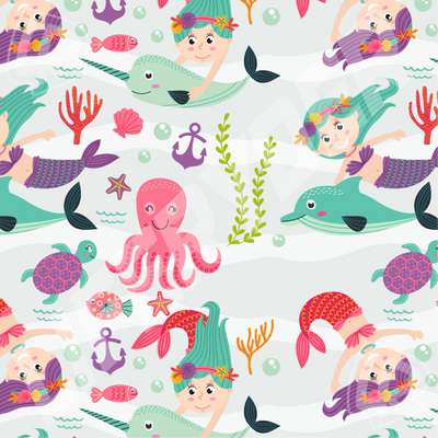 EVOLV™ Mermaids & Dolphins scooter sticker set for LIFERYDER scooters and balance bikes