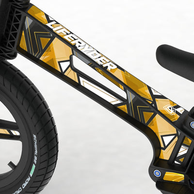 LIFERYDER VOGUE 24ct Gold footrest balance bike detail