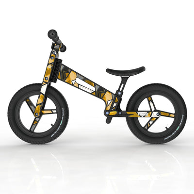 LIFERYDER VOGUE 24ct Gold toddler balance bike side view