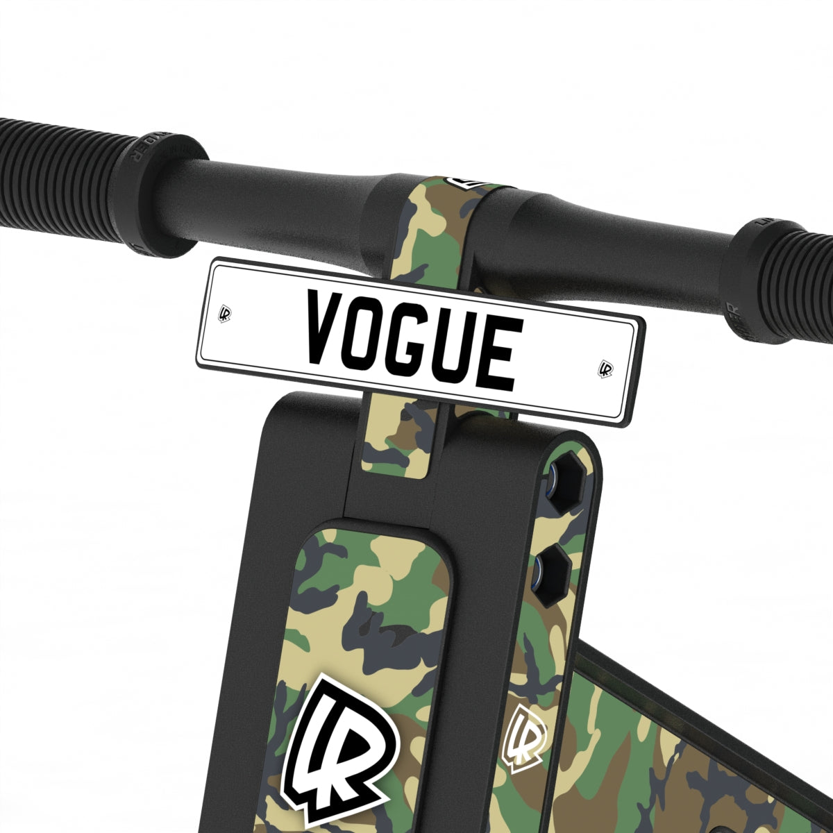 LIFERYDER VOGUE Army Camo adjustable seat balance bike detail