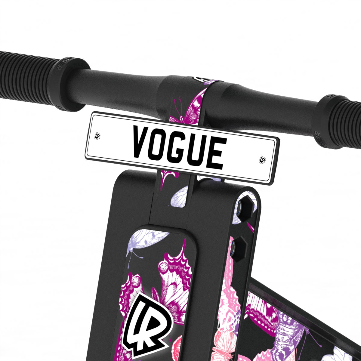 LIFERYDER VOGUE Butterflies adjustable seat balance bike detail