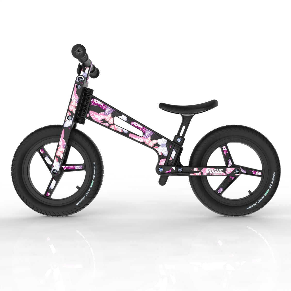 LIFERYDER VOGUE Butterflies toddler balance bike side view