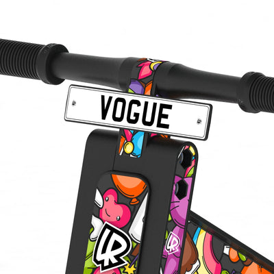 LIFERYDER VOGUE Carnival Cats adjustable seat balance bike detail