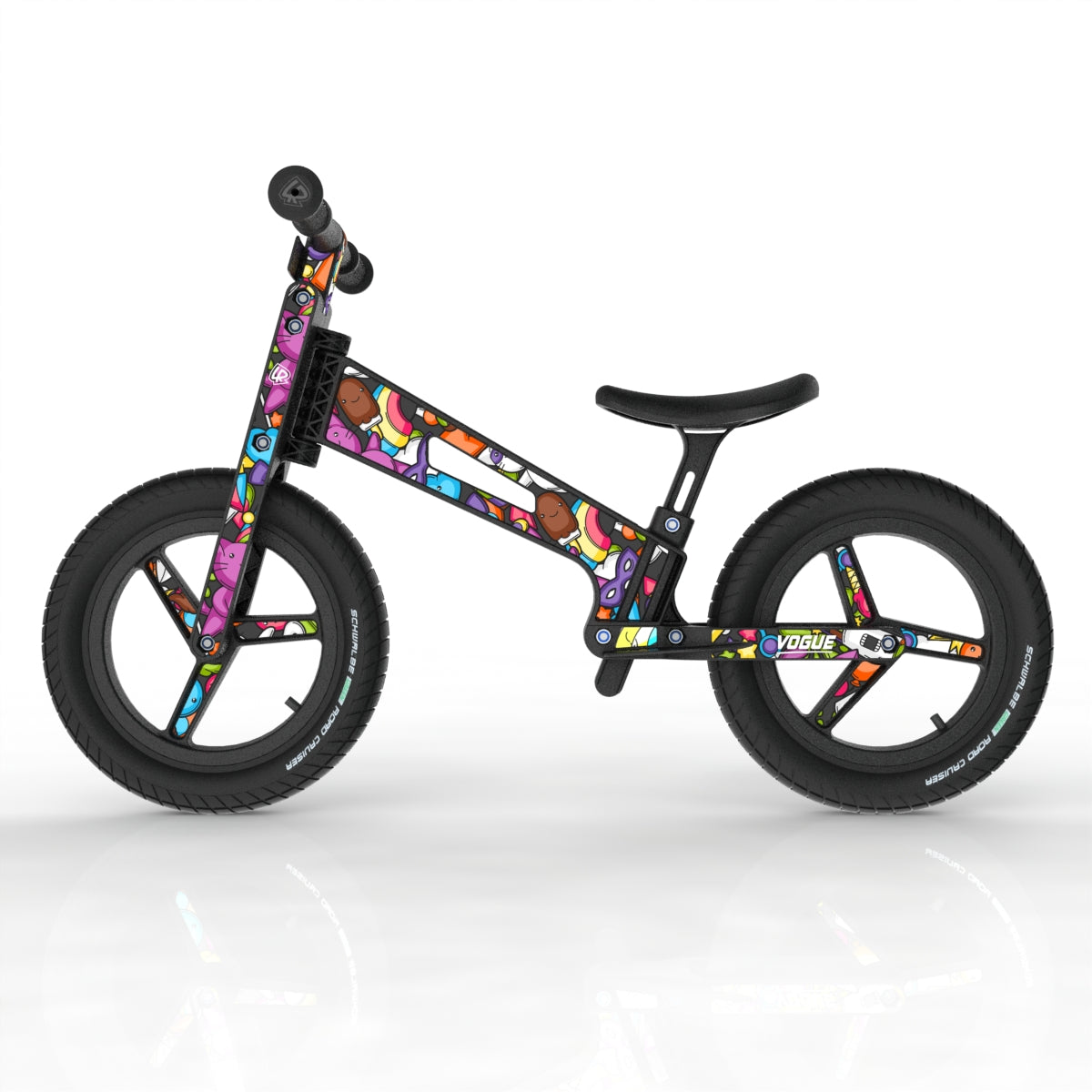 LIFERYDER VOGUE Carnival Cats toddler balance bike side view