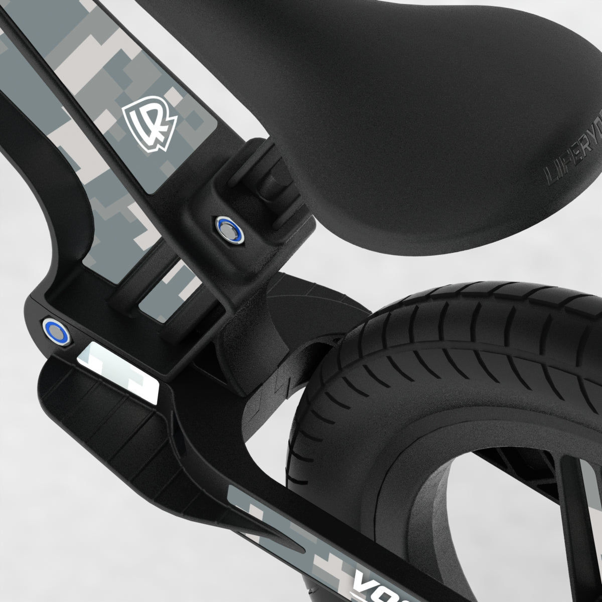 LIFERYDER VOGUE Digital Camo EVOLV graphics balance bike detail