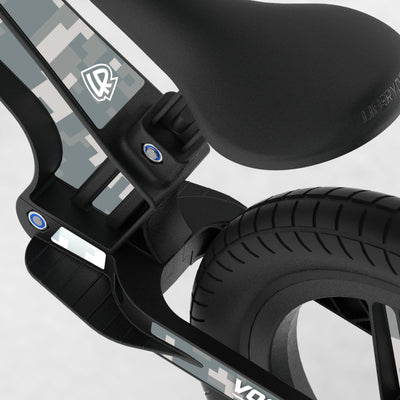 LIFERYDER VOGUE Digital Camo EVOLV graphics balance bike detail
