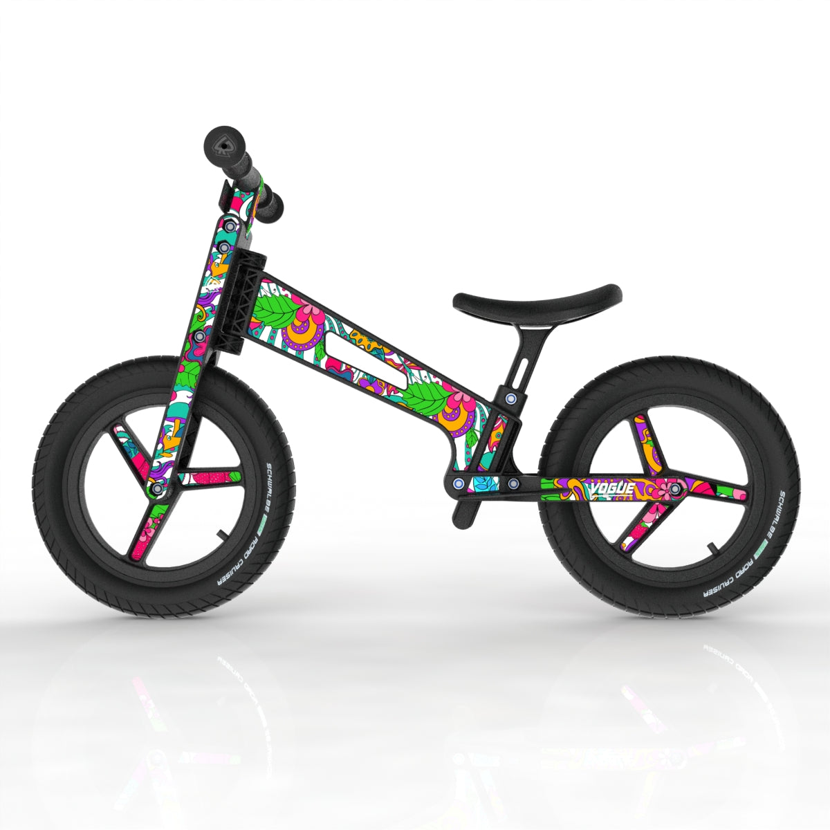 LIFERYDER VOGUE Flower Power toddler balance bike side view