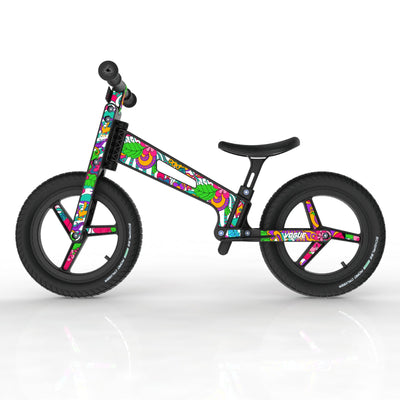 LIFERYDER VOGUE Flower Power toddler balance bike side view