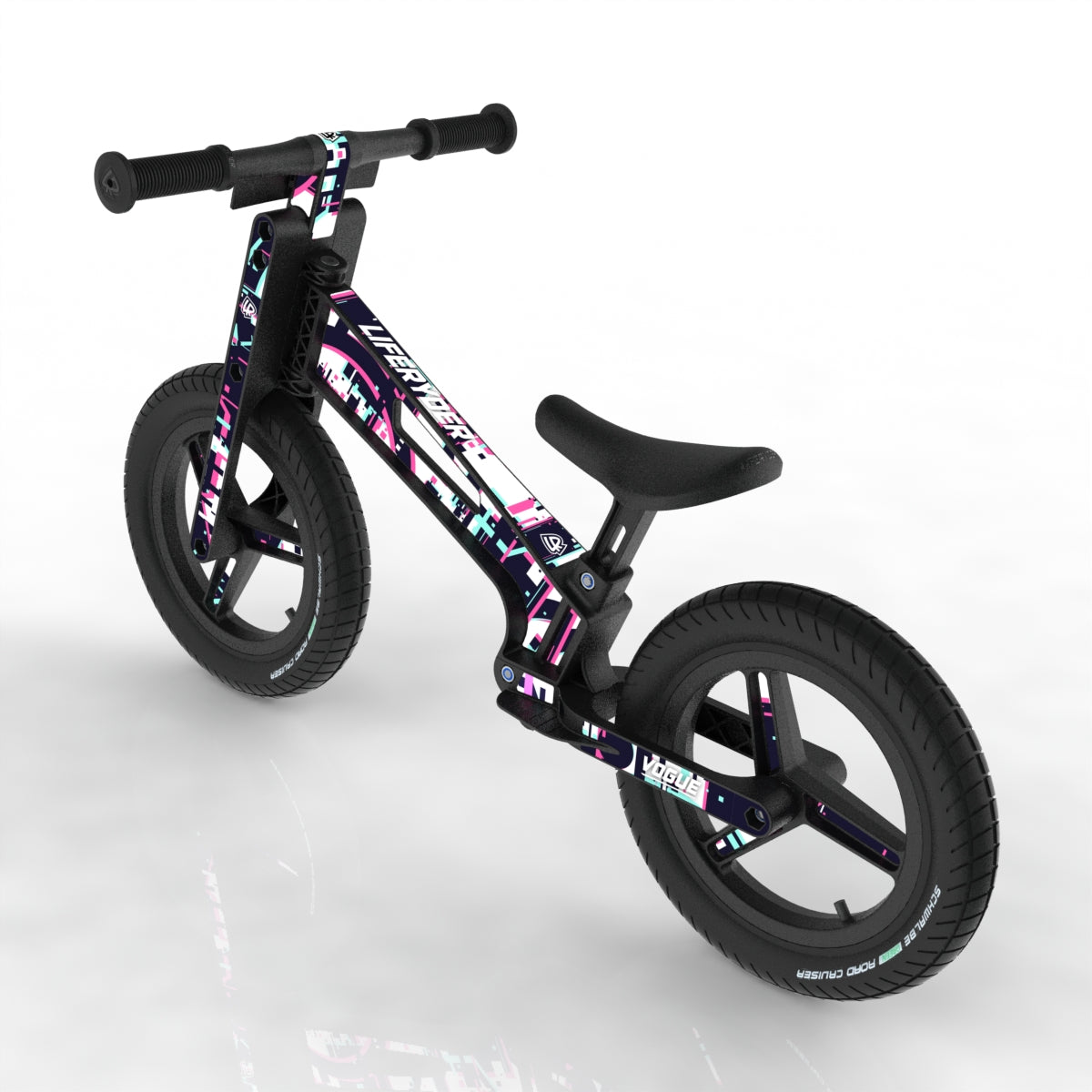 LIFERYDER VOGUE Glitch 12 inch air tyre balance bike rear view