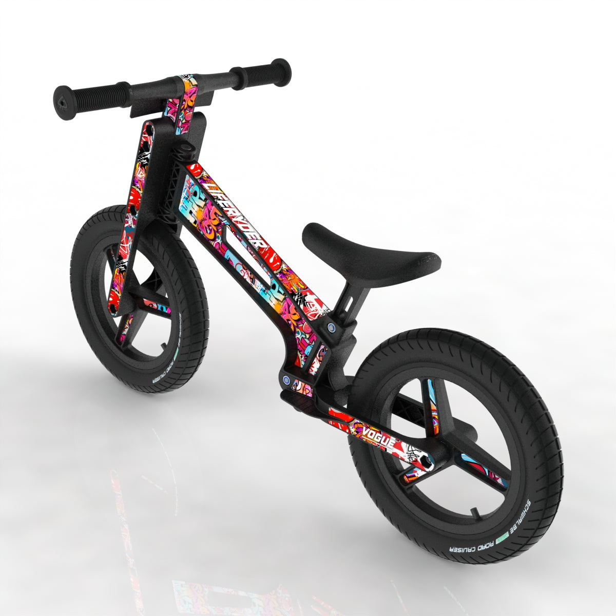 LIFERYDER VOGUE Graffiti 12 inch air tyre balance bike rear view