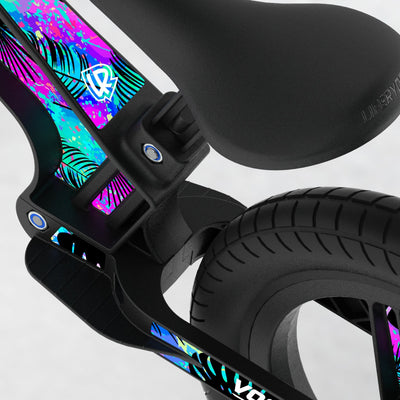 LIFERYDER VOGUE Neon Palm EVOLV graphics balance bike detail