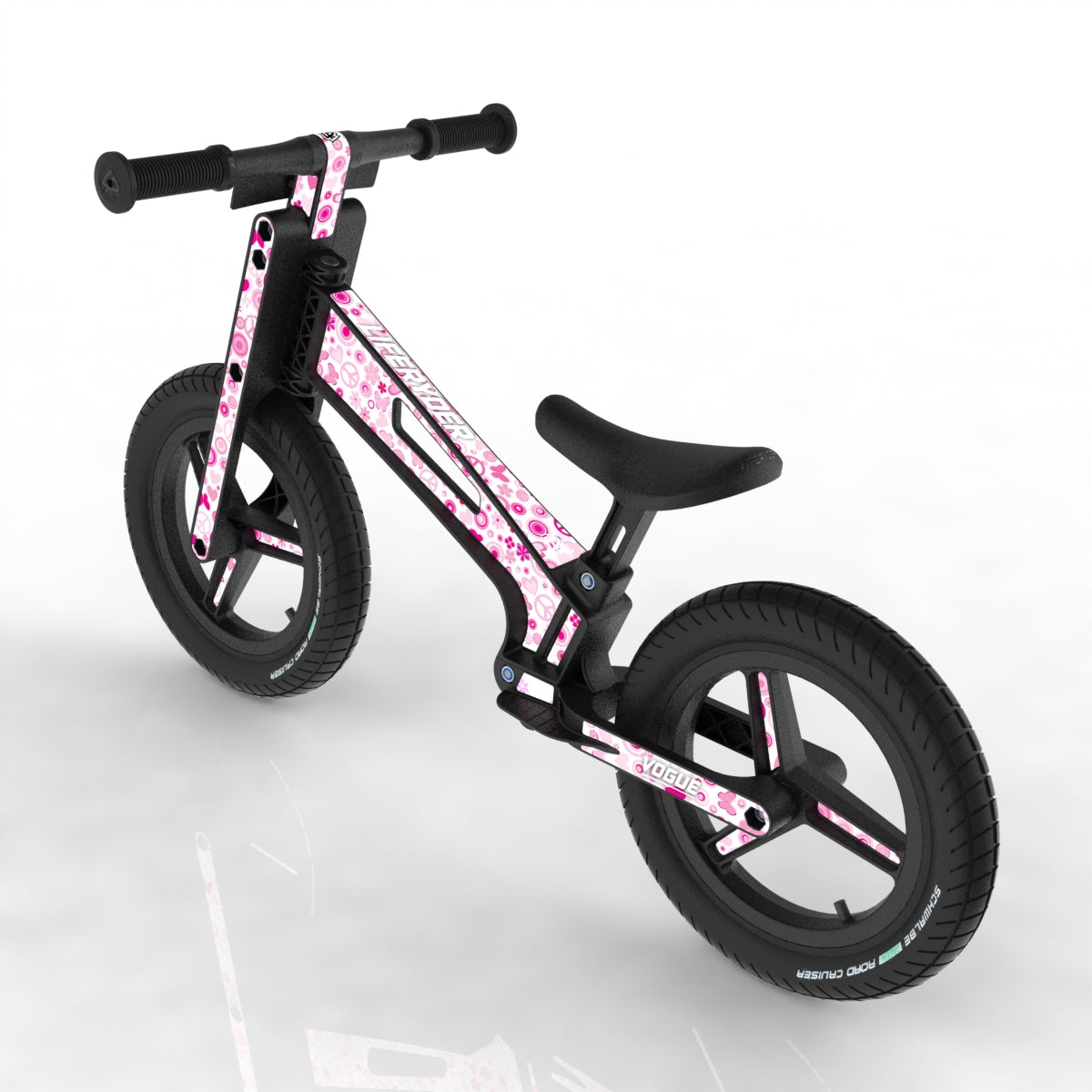 LIFERYDER VOGUE Peace & Love 12 inch air tyre balance bike rear view