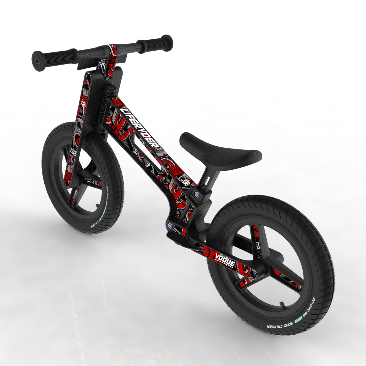 LIFERYDER VOGUE Red Mist 12 inch air tyre balance bike rear view