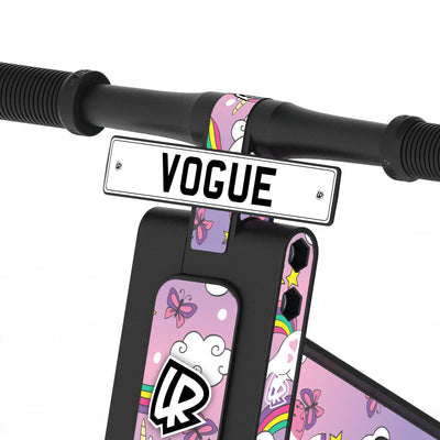 LIFERYDER VOGUE Unicorn adjustable seat balance bike detail